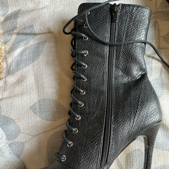Snake Skin Heeled Booties - Picture 2 of 3